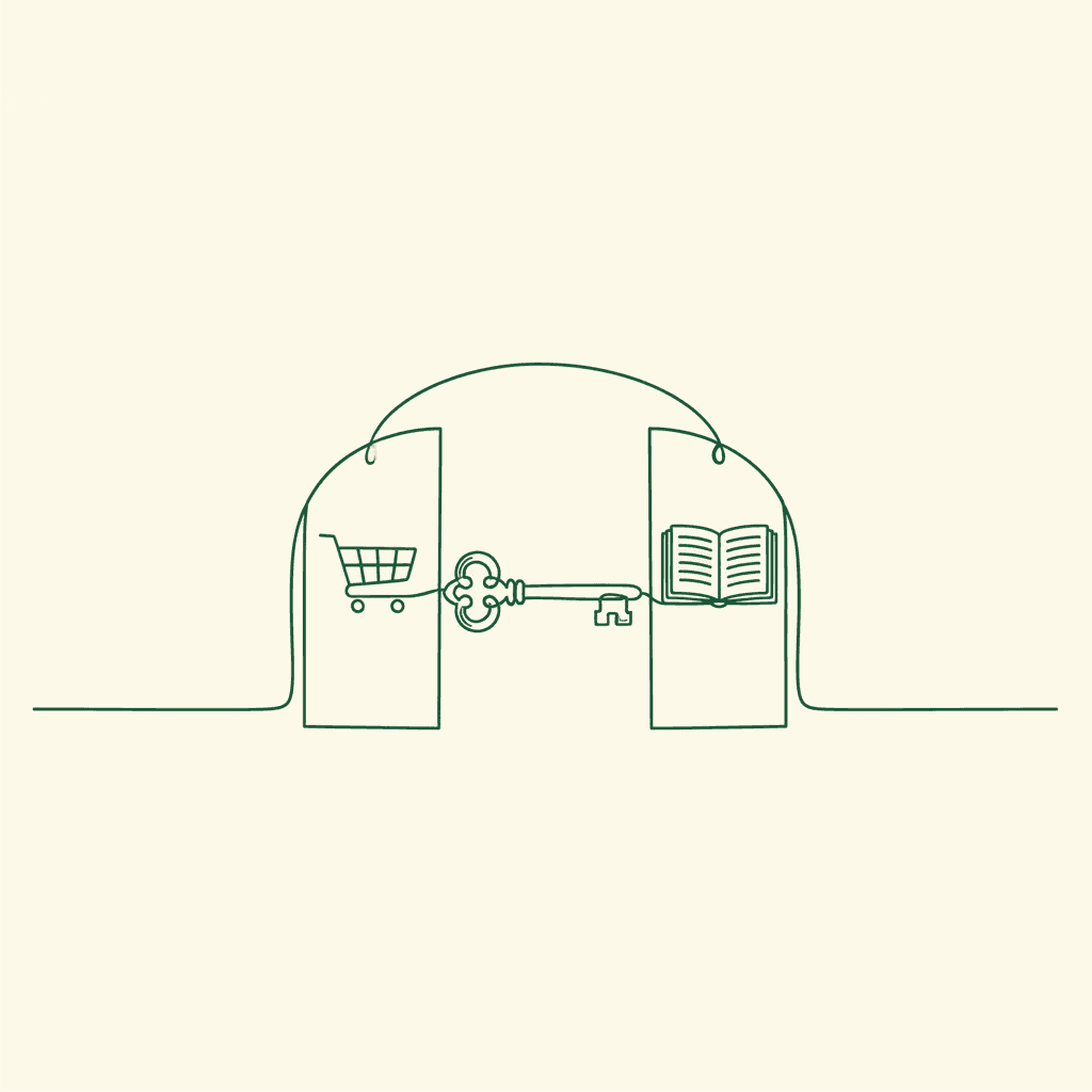 Minimal illustration: one key unlocks dual gates for wholesale portal SSO with buyer and AP roles
